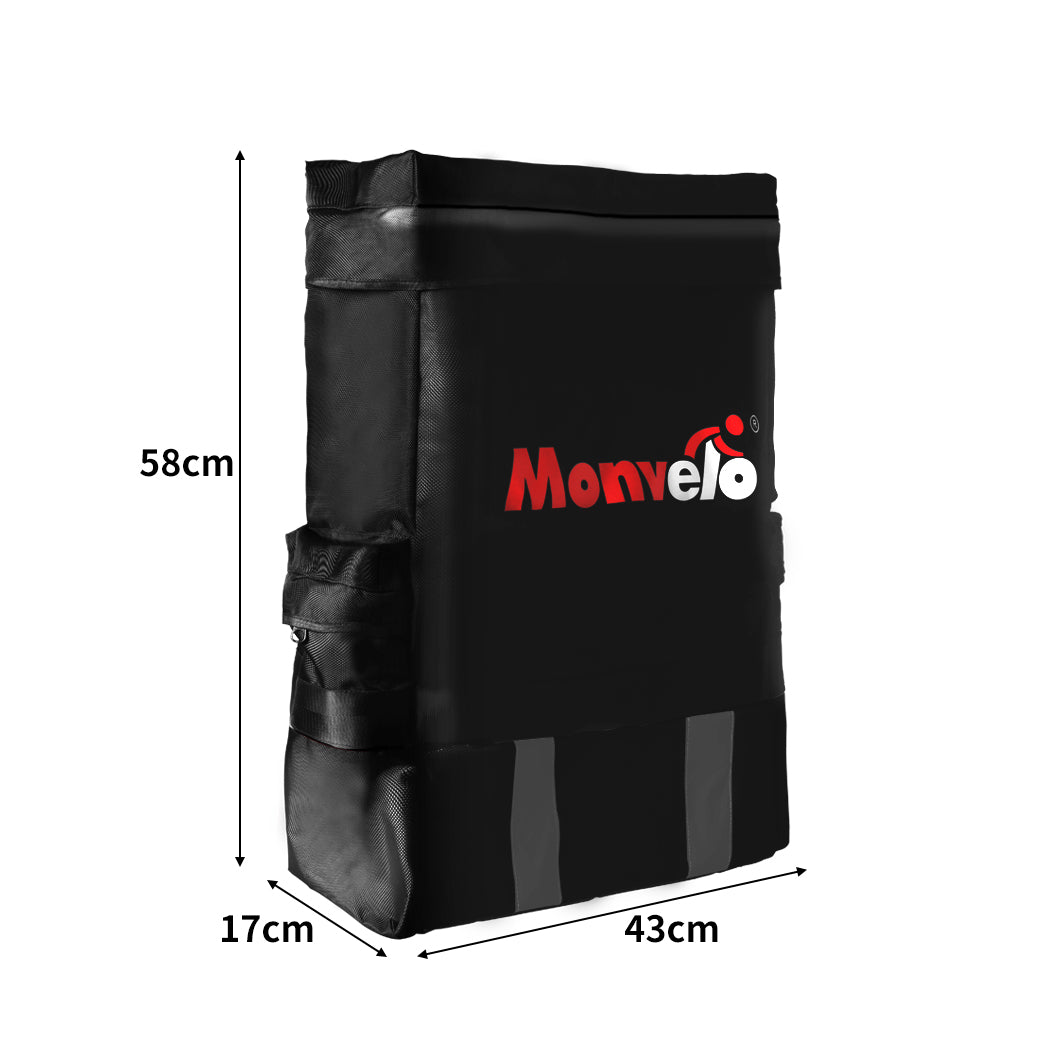 Monvelo Spare Wheel Bag Recovery Accessory Trash Storage Bin 60L Rear Snatch BK