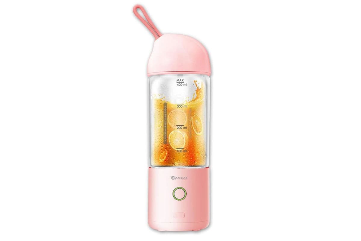 Sansai 400ML Pink Portable Blender USB Rechargeable