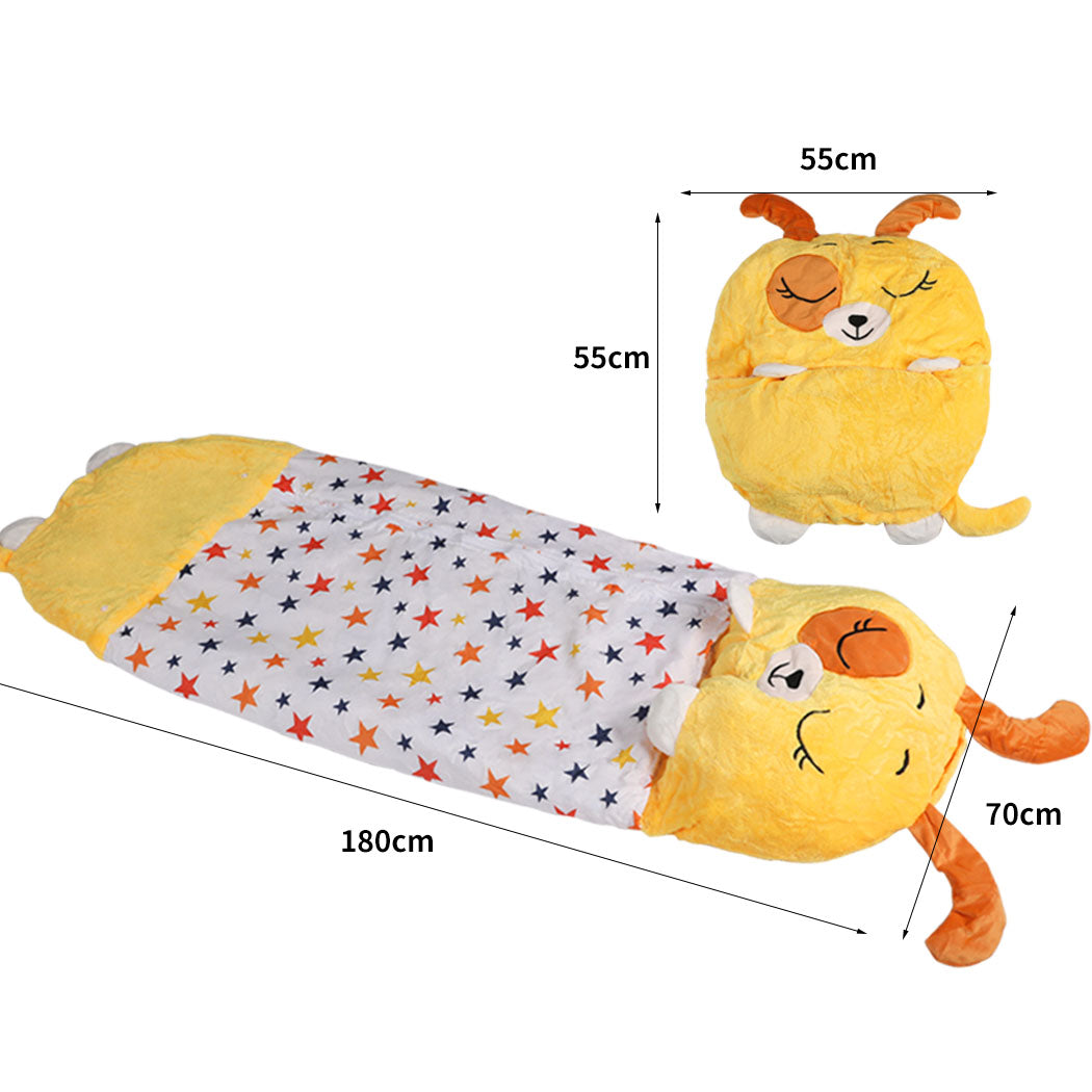 Mountview Sleeping Bag Child Pillow Kids Bags Happy Napper Gift Toy Dog 180cm L